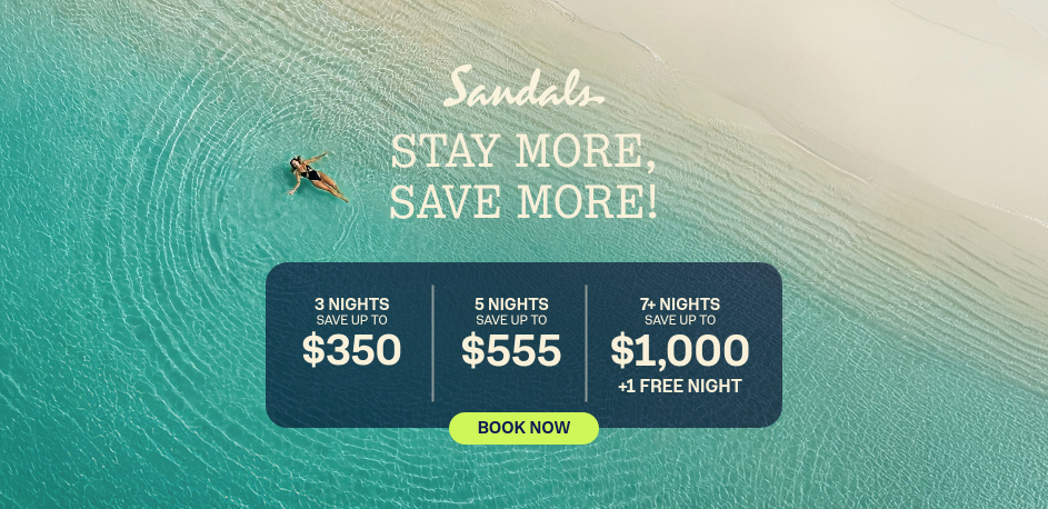 Sandals - Stay More, Save More